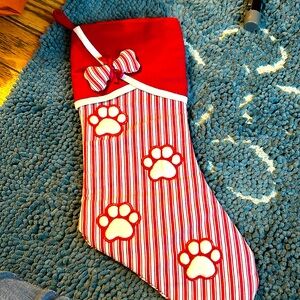 NWOT dog paw stocking